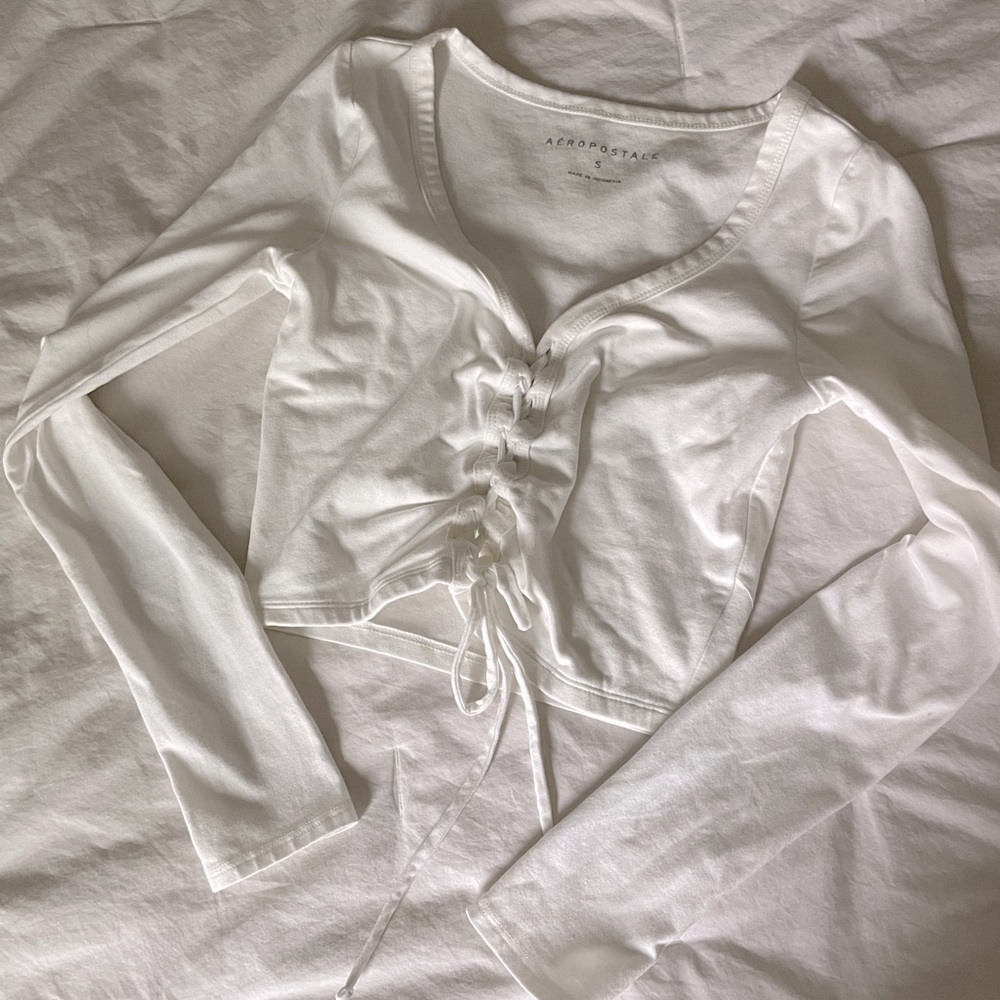 NWOT white tie top